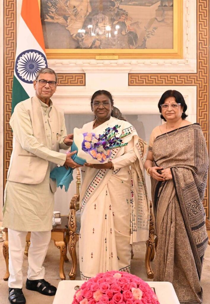 हरियाणा के राज्यपाल प्रो. असीम कुमार घोष ने राष्ट्रपति द्रोपदी मुर्मु से शिष्टाचार मुलाकात की