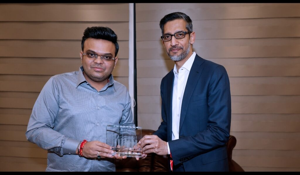 आईसीसी चेयरमैन जय शाह और गूगल के सीईओ सुंदर पिचाई 1 Screenshot 20260222 225315